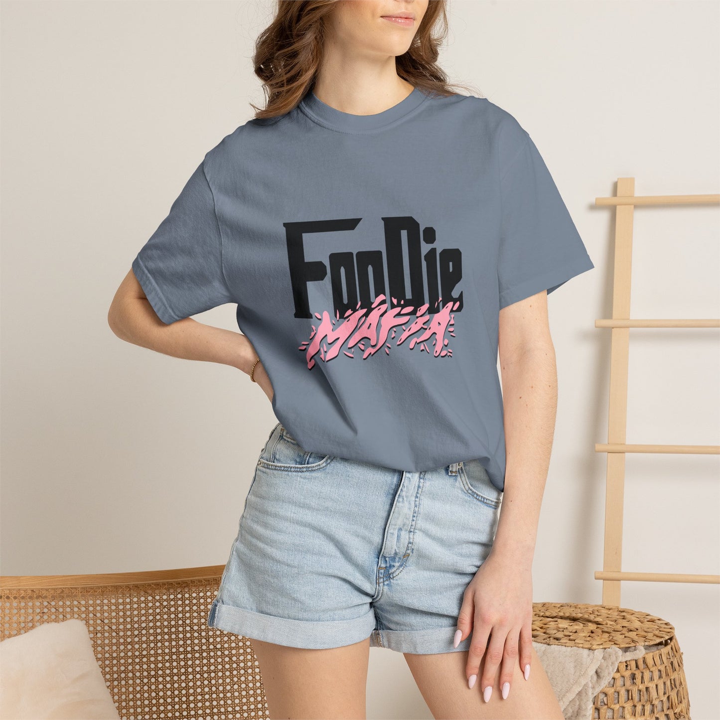 L.O.E.F Foodie Mafia Tee Shirt (Soft Pink)