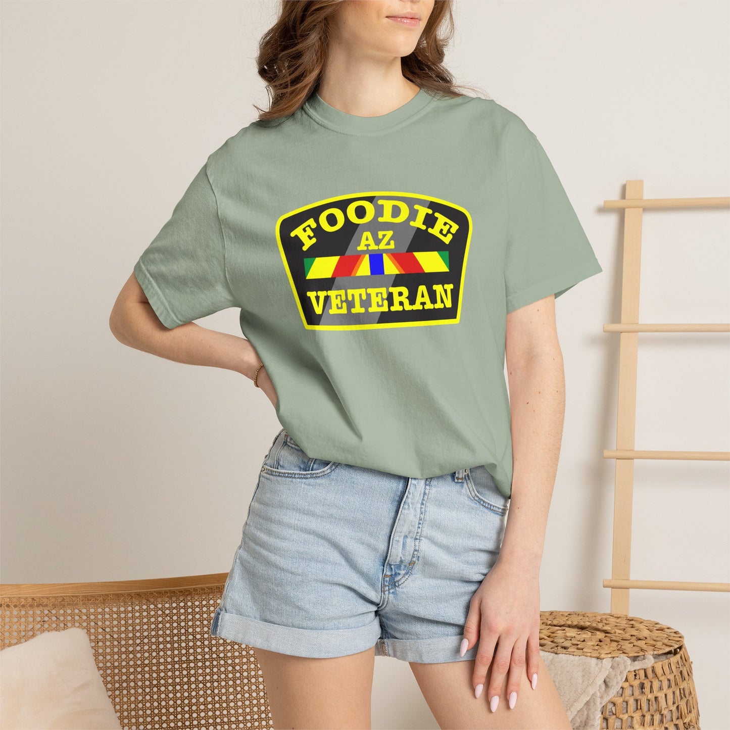 L.O.E.F Foodie Veteran AZ Unisex Tee Shirt (Yellow)