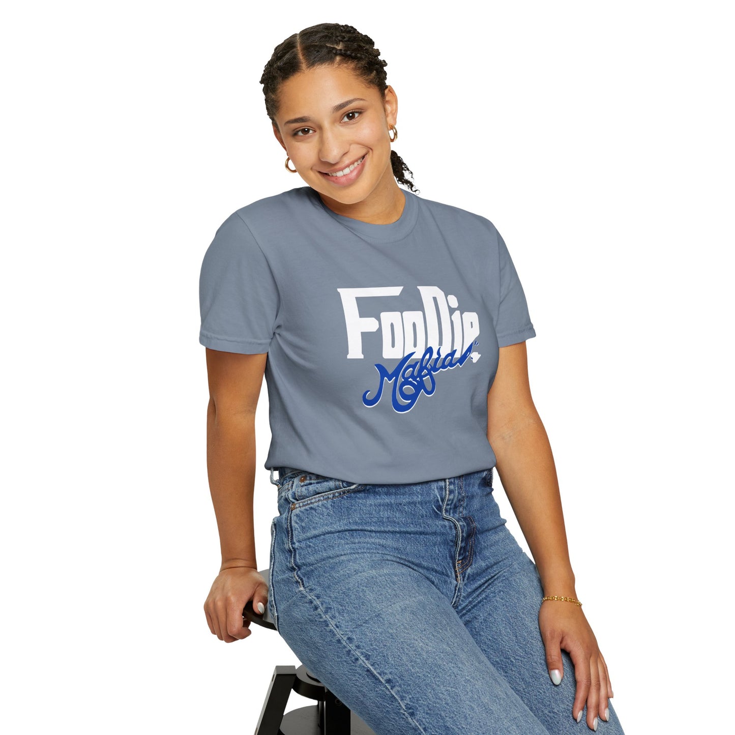 L.O.E.F Foodie Mafia Unisex Tee Shirt  (Dark Blue)