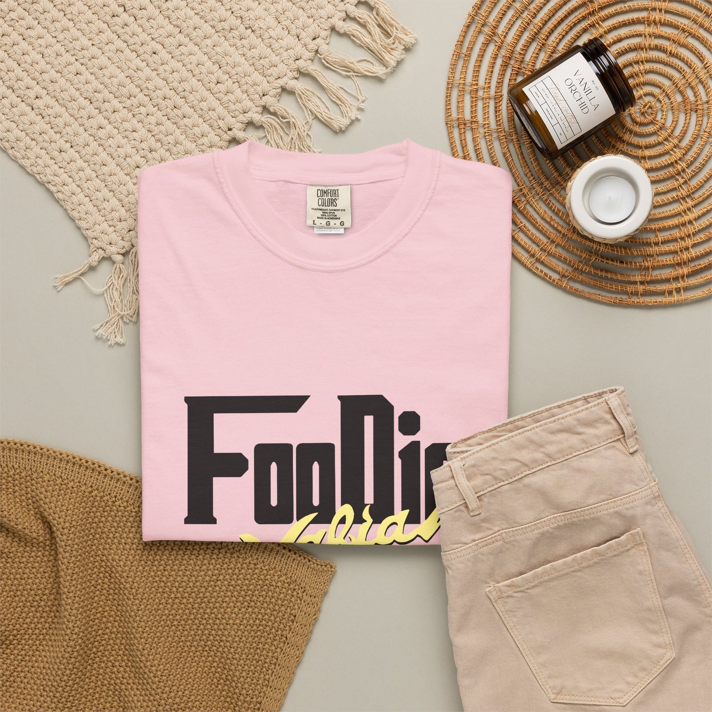 L.O.E.F Foodie Mafia Unisex Tee shirt (Soft Yellow)