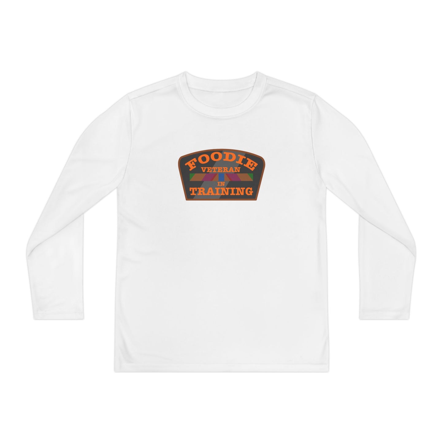 L.O.E.F Foodie Veteran In Training Youth Long Sleeve Tee (Orange)