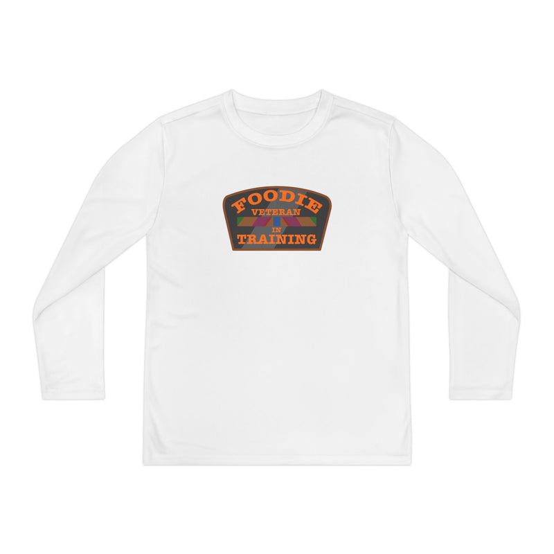 L.O.E.F Foodie Veteran In Training Youth Long Sleeve Tee (Orange)