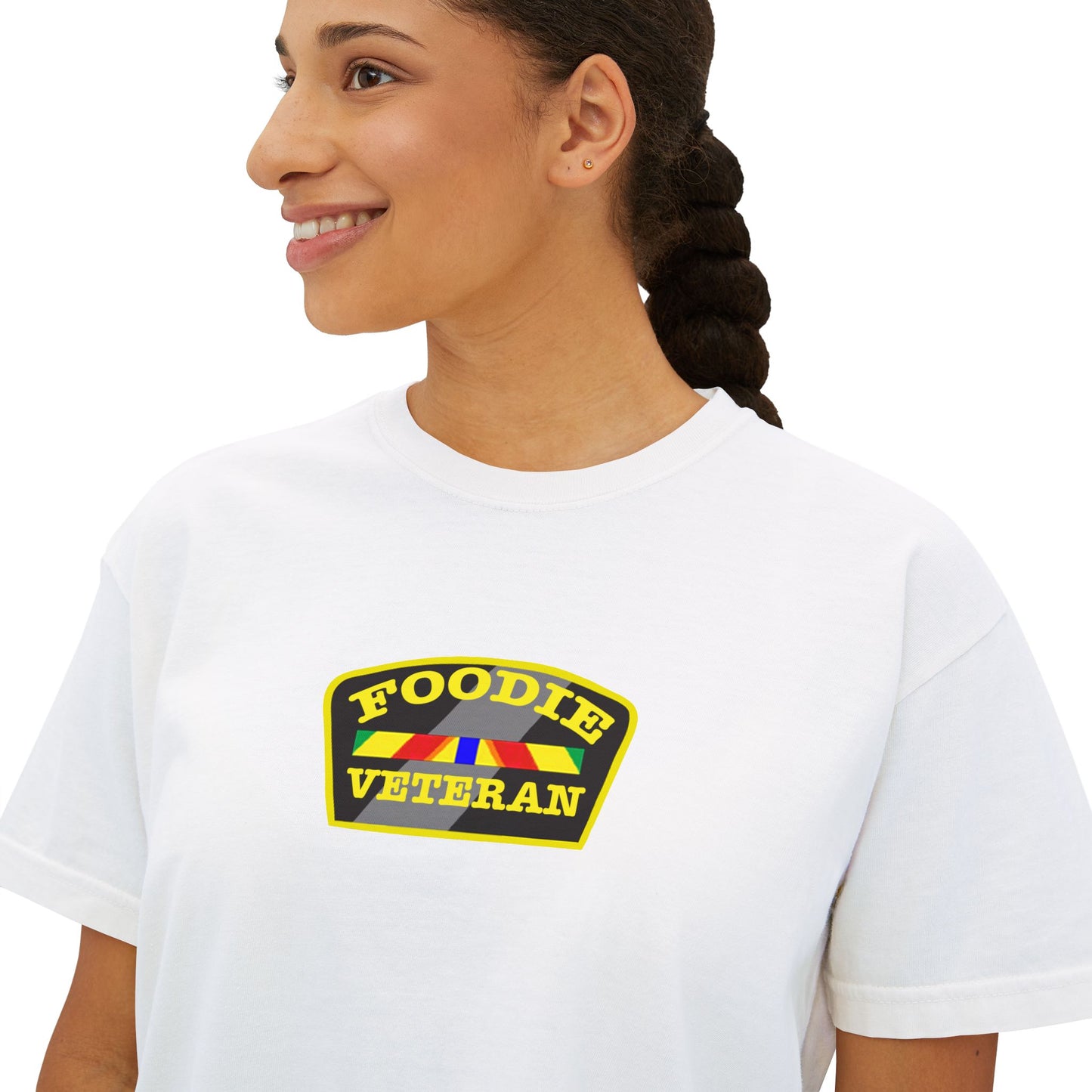 L.O.E.F Foodie Veteran Women Boxy Tee