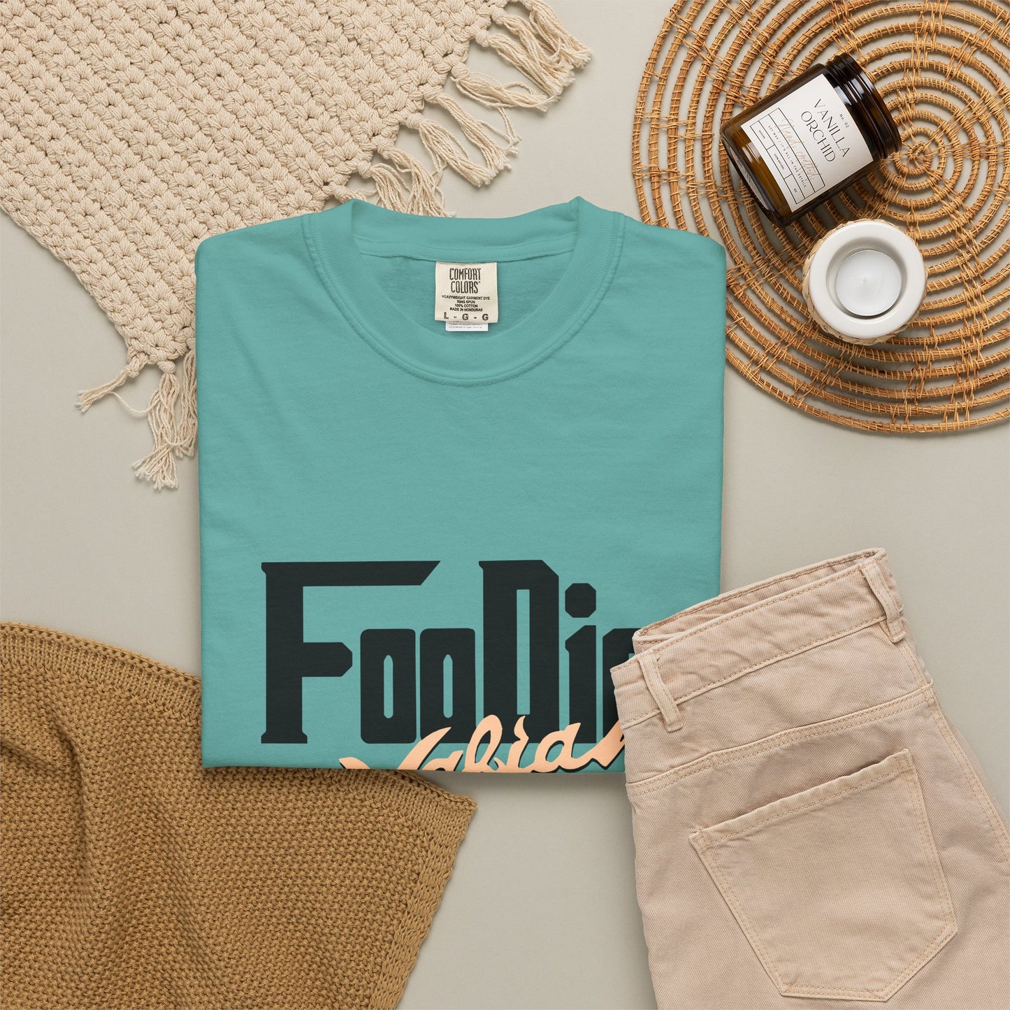 L.O.E.F Foodie Mafia Unisex Tee Shirt (Soft Yellow)