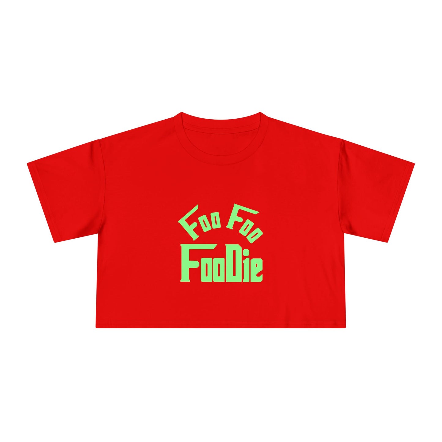 L.O.E.F FOO FOO FOODIE Women Crop Tee(Mint Green)