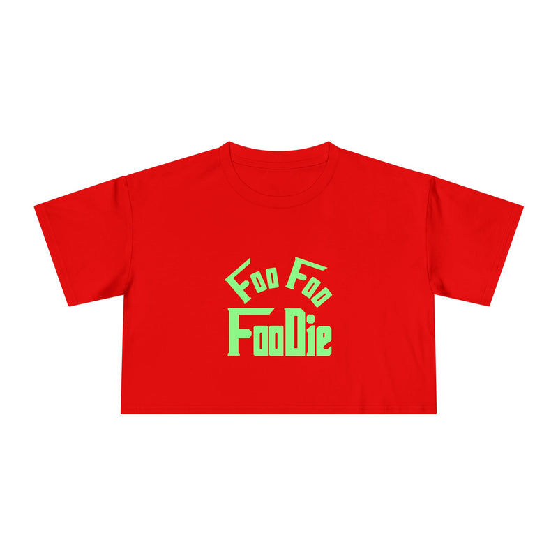 L.O.E.F FOO FOO FOODIE Women Crop Tee(Mint Green)