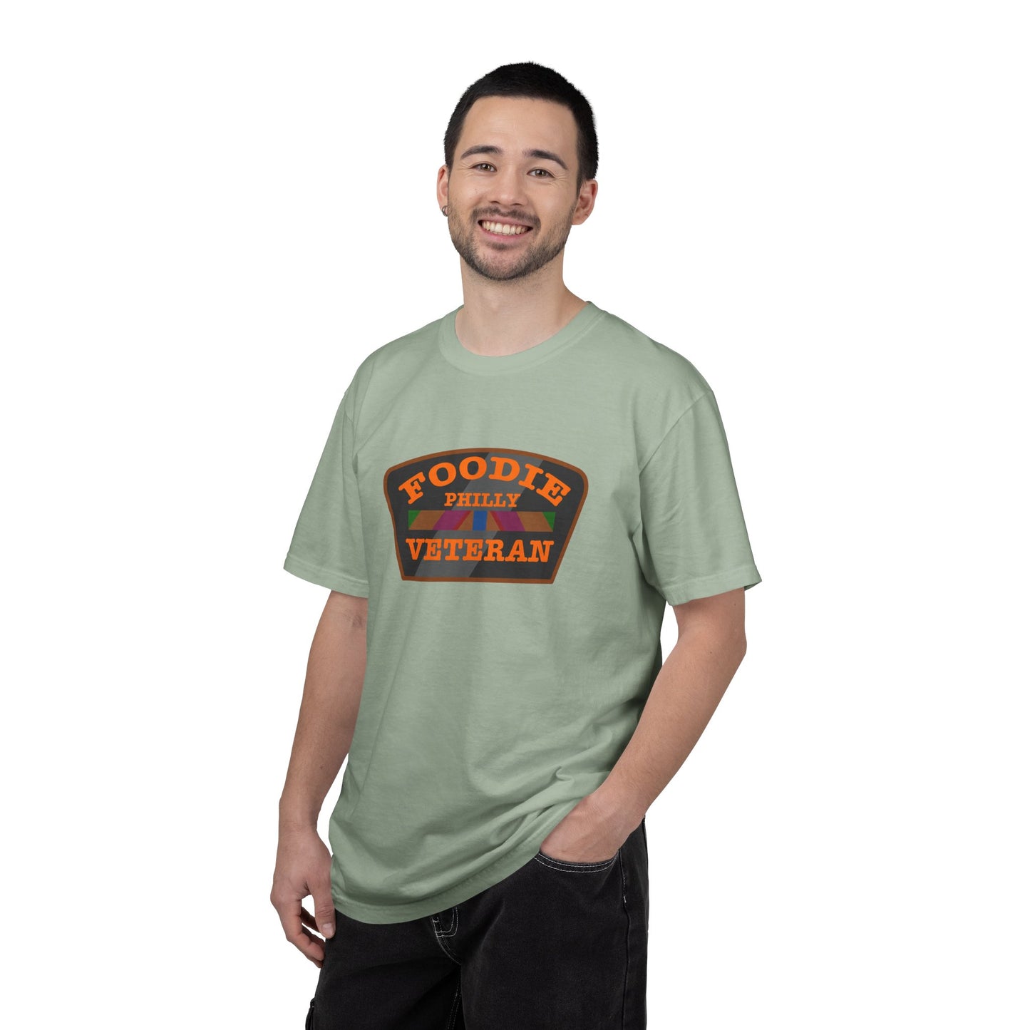L.O.E.F Foodie Veteran PHILLY Unisex Tee Shirt (Orange)