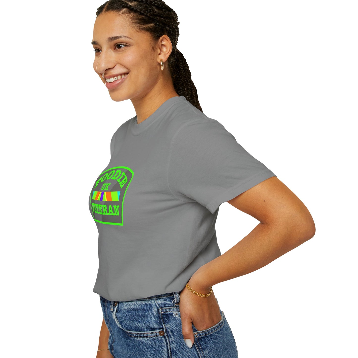 L.O.E.F Foodie Veteran UK Unisex Tee Shirt (Neon Green)