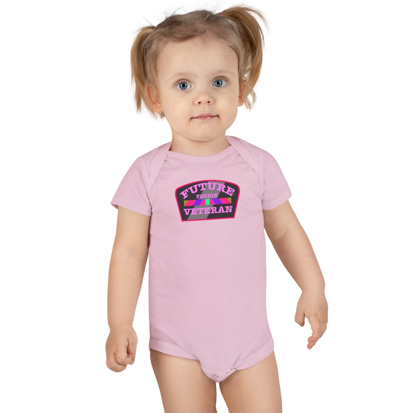 L.O.E.F Future Foodie Veteran Baby Bodysuit (Pink)