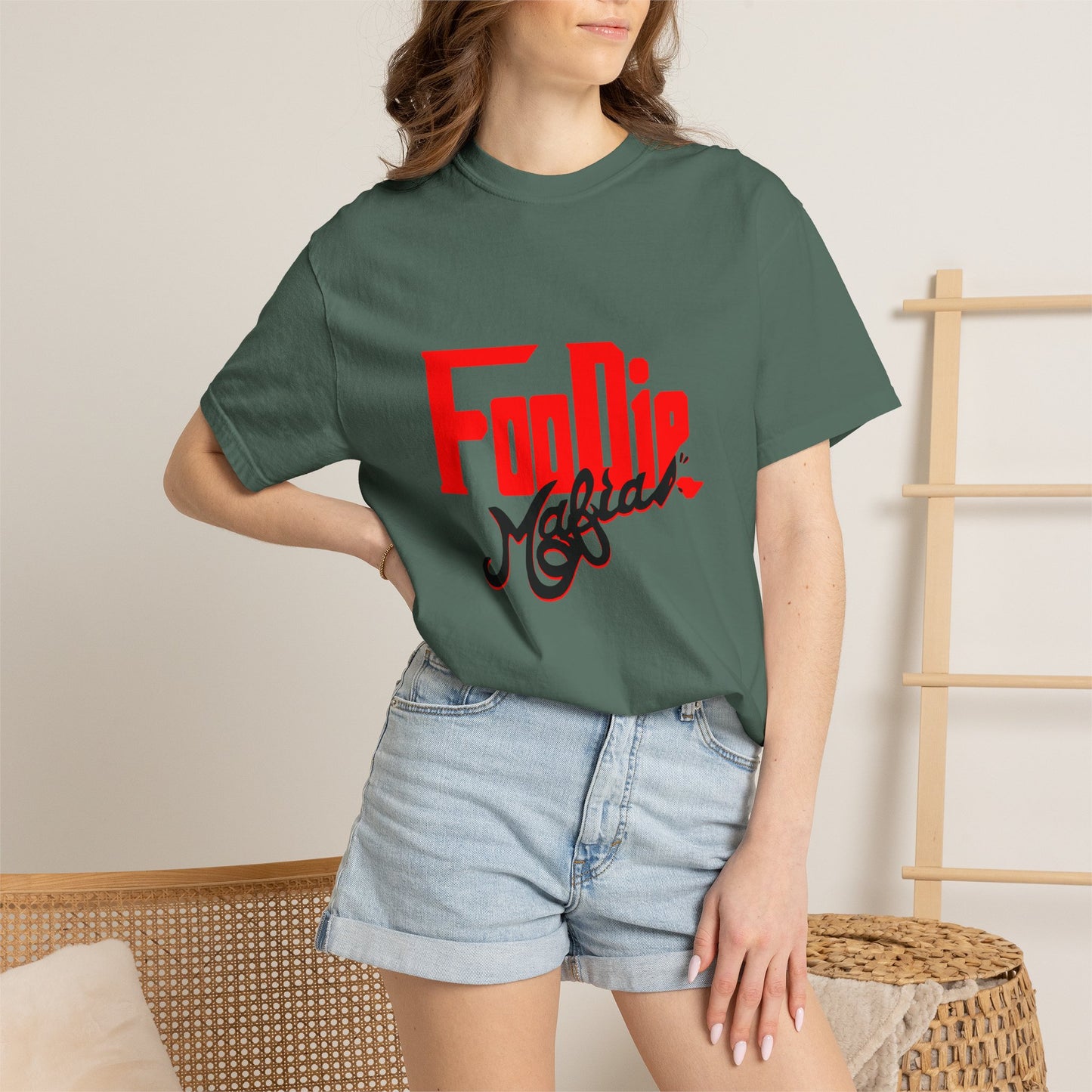 L.O.E.F Red Foodie Mafia Unisex Tee shirt (Black)