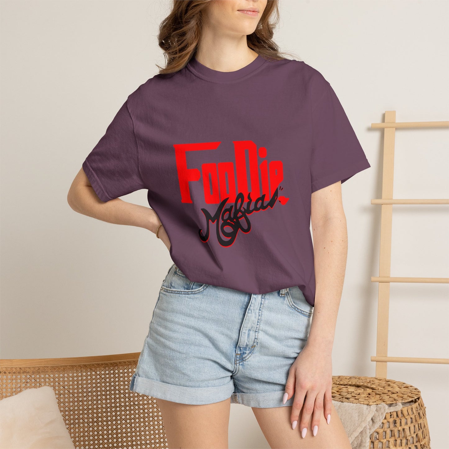L.O.E.F Red Foodie Mafia Unisex Tee shirt (Black)