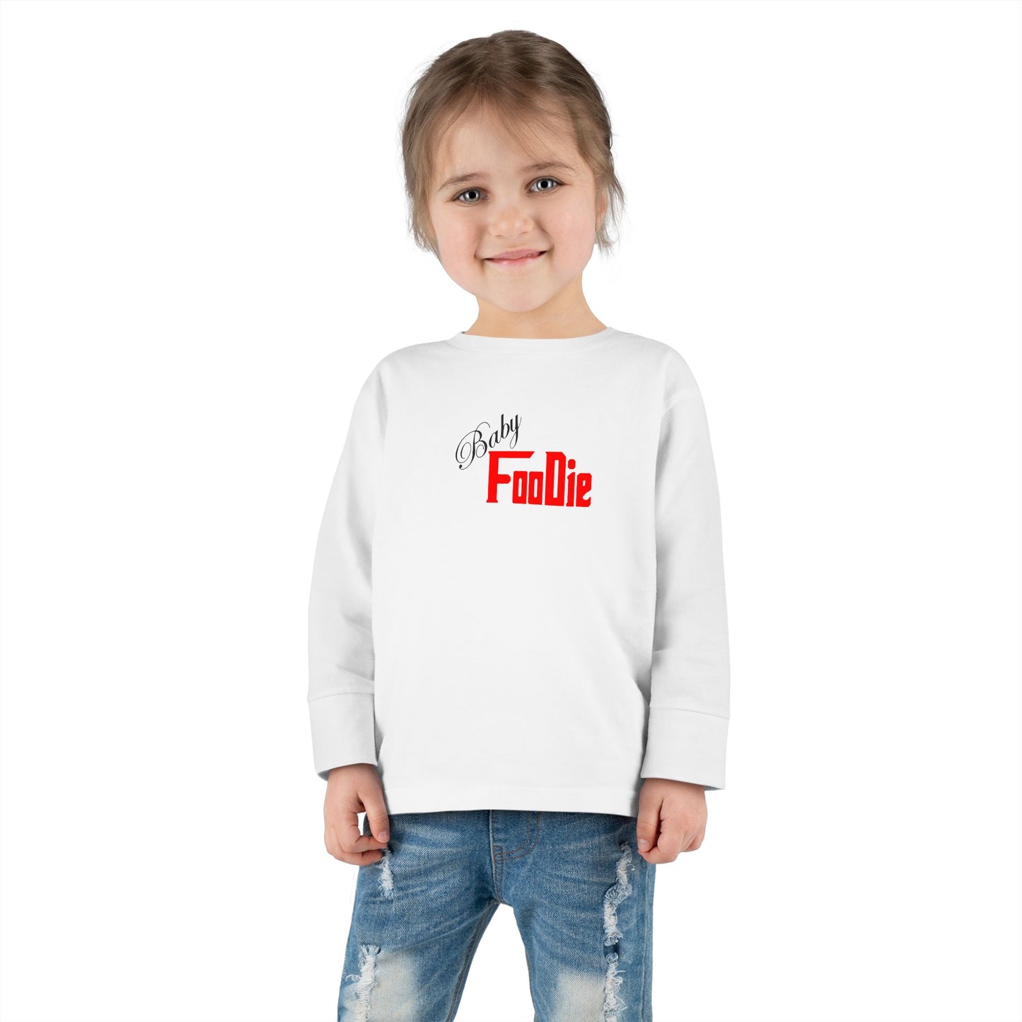 L.O.E.F Baby Foodie Toddler Long Sleeve Tee (Fiery Red)