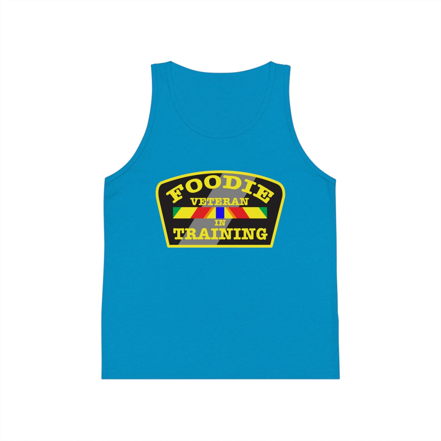 L.O.E.F Foodie Veteran In Training Kids Tank Top (Yellow)