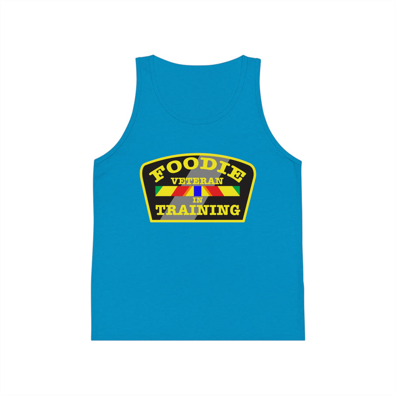 L.O.E.F Foodie Veteran In Training Kids Tank Top (Yellow)