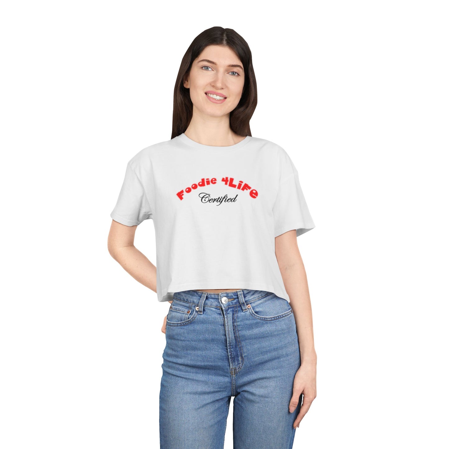 L.O.E.F Foodie 4Life Certified Crop Tee (Fiery Red)