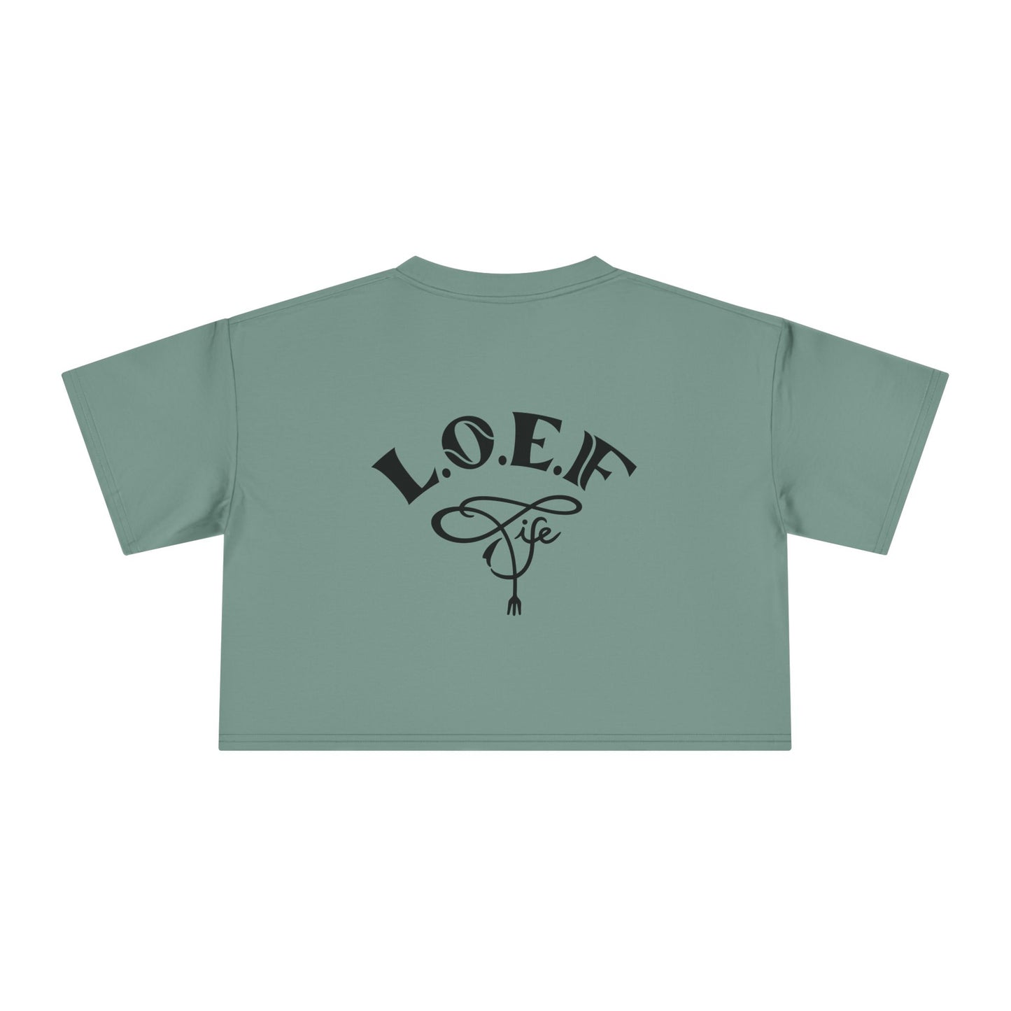 L.O.E.F Foodie 4Life Vegan Crop Top (Yellow)