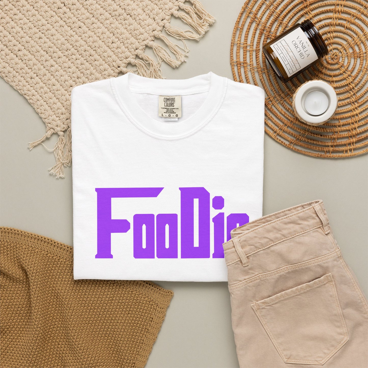 LO.E.F Foodie Unisex Tee Shirt (Bright Purple)