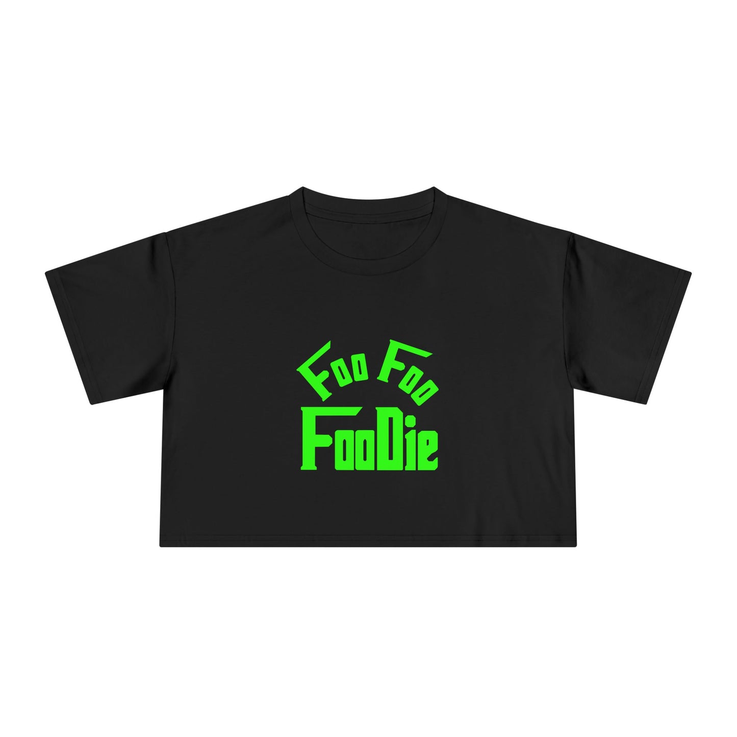 L.O.E.F FOO FOO FOODIE Women Crop Tee(Neon Green)