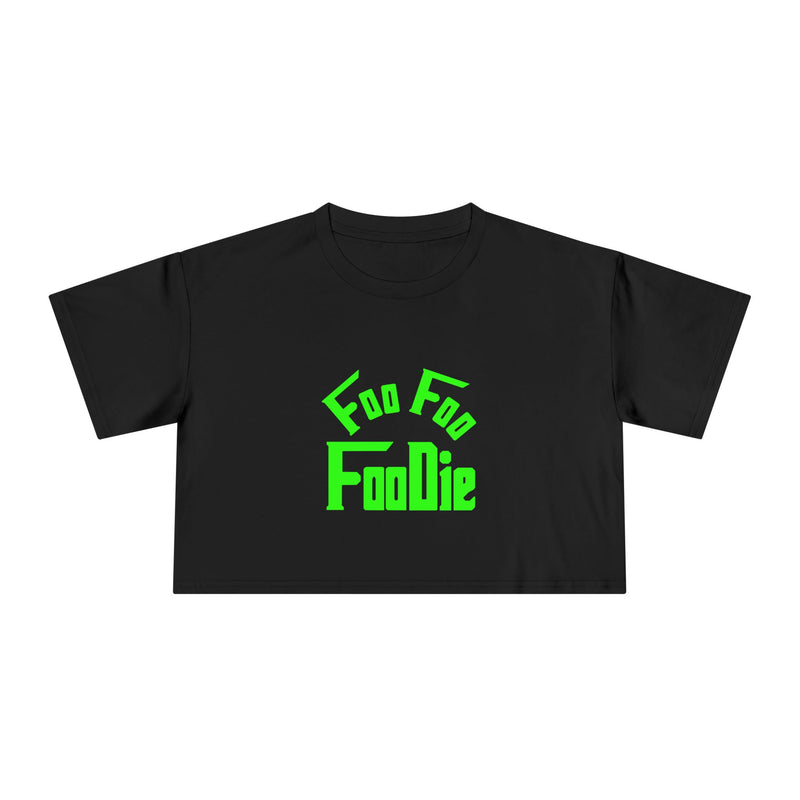 L.O.E.F FOO FOO FOODIE Women Crop Tee(Neon Green)