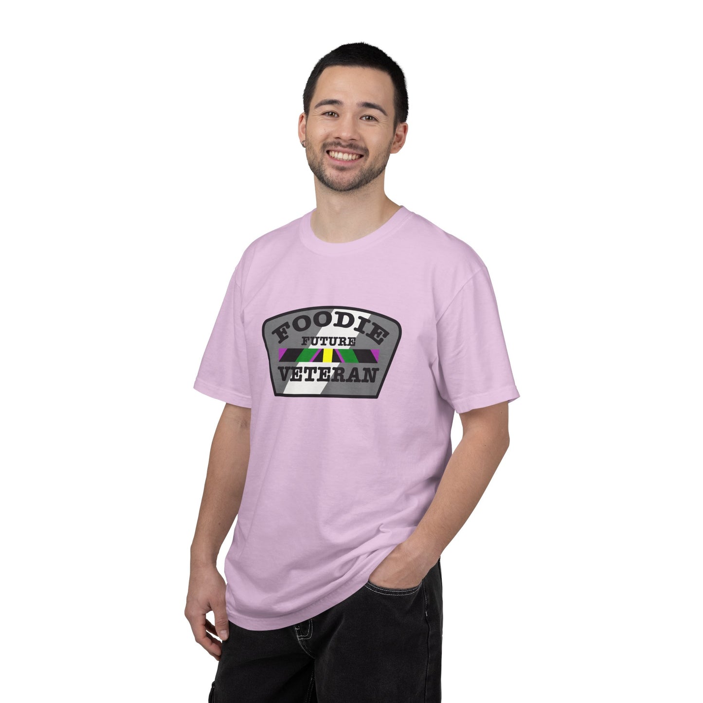 L.O.E.F Foodie Veteran FUTURE Unisex Tee Shirt (Gray)