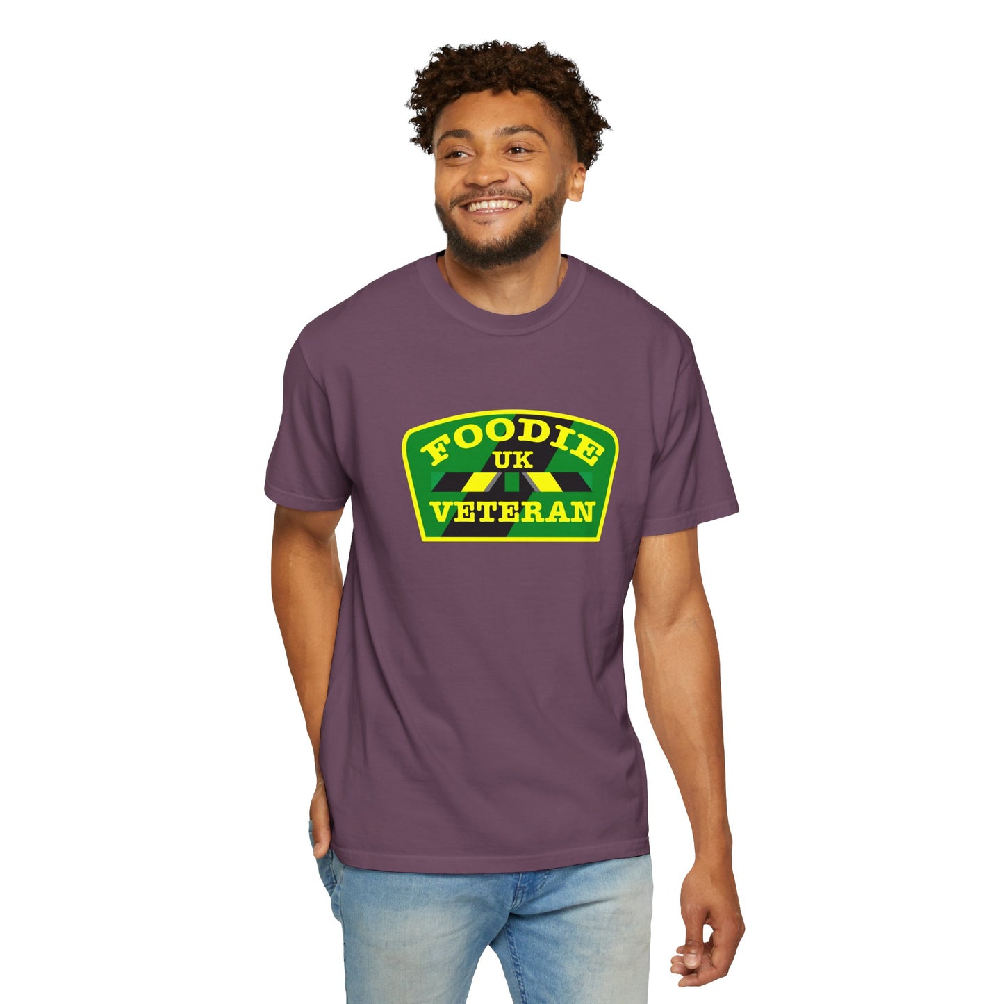 L.O.E.F Foodie Veteran UK Unisex Tee Shirt (Yellow and Green)