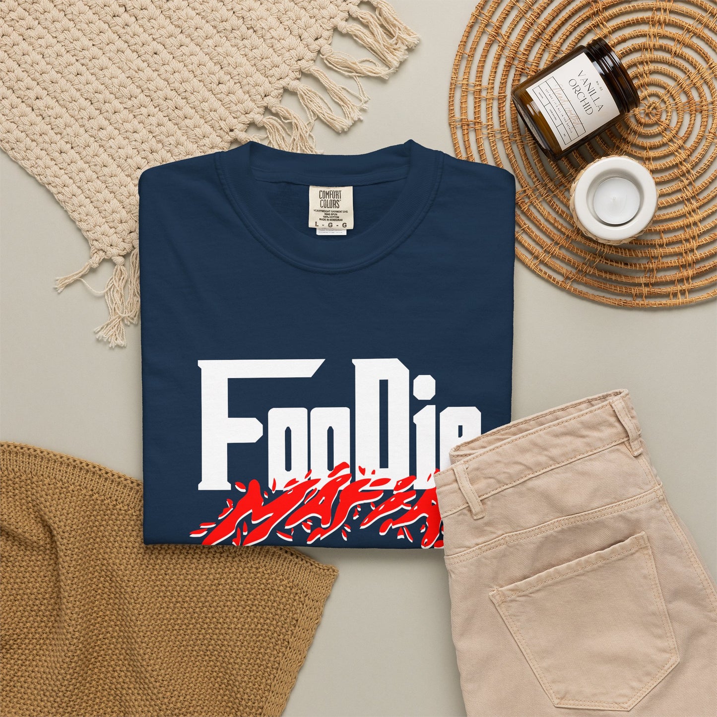 L.O.E.F Foodie Mafia Unisex Tee Shirt  (Red)