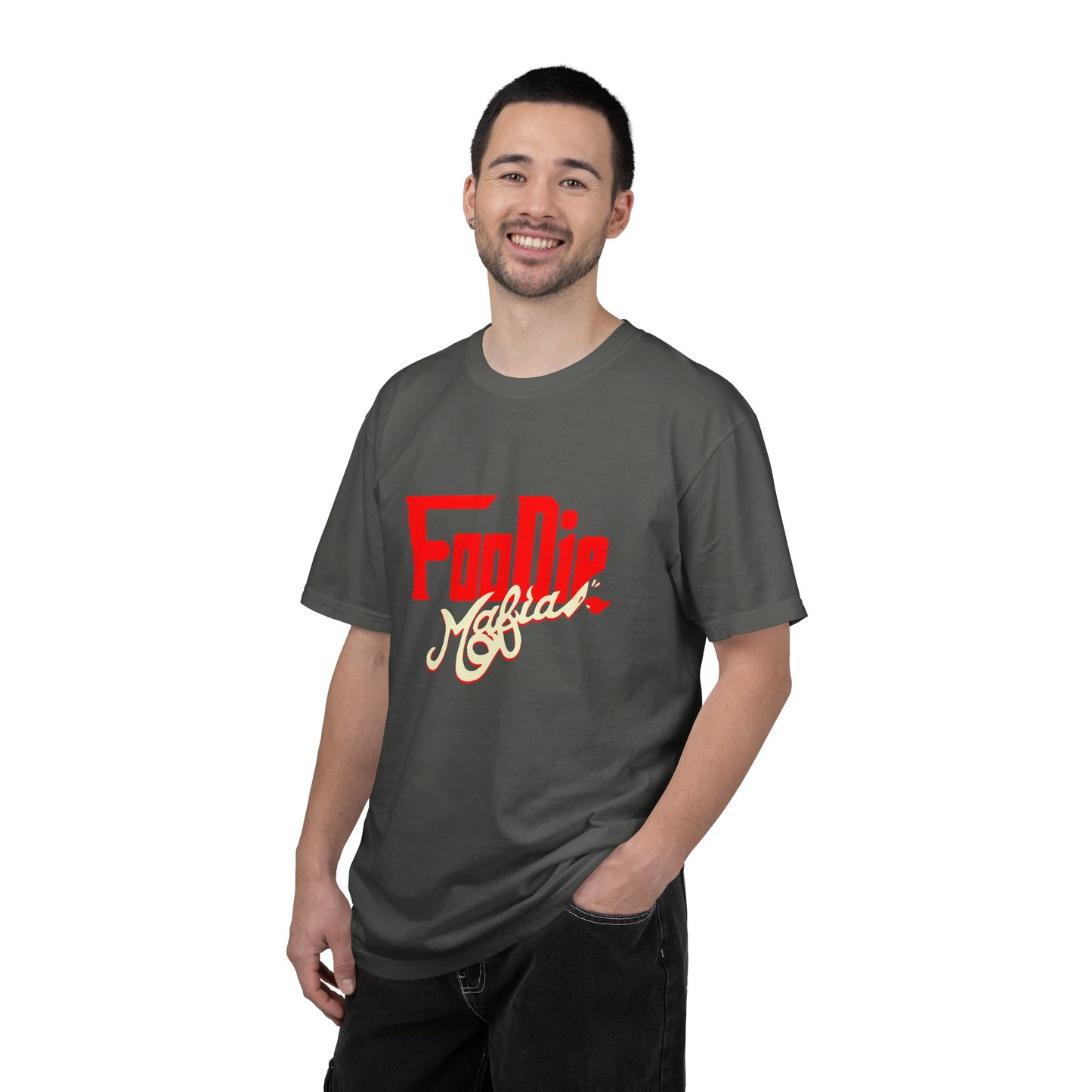 L.O.E.F Red Foodie Mafia Unisex Tee Shirt (Cream)