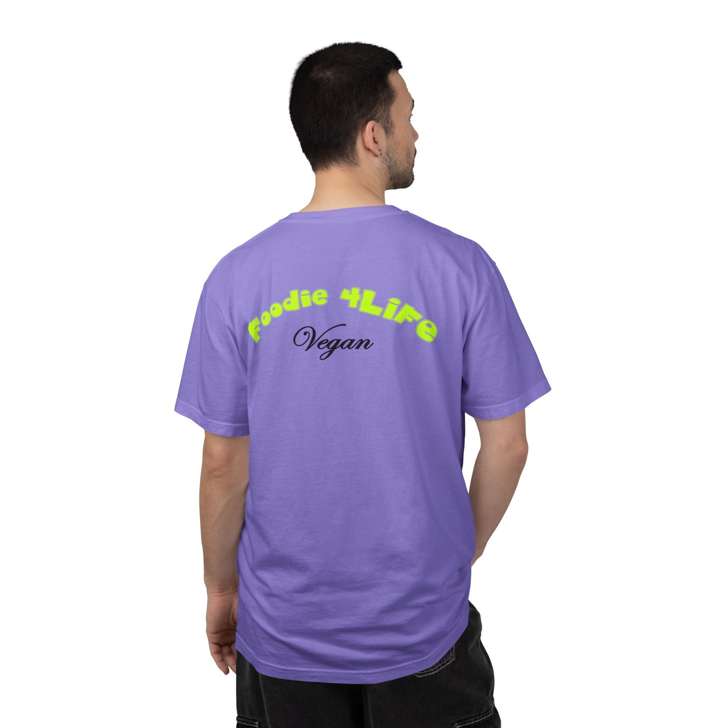 L.O.E.F Foodie 4Life Vegan Unisex Tee Shirt (Neon Yellow)
