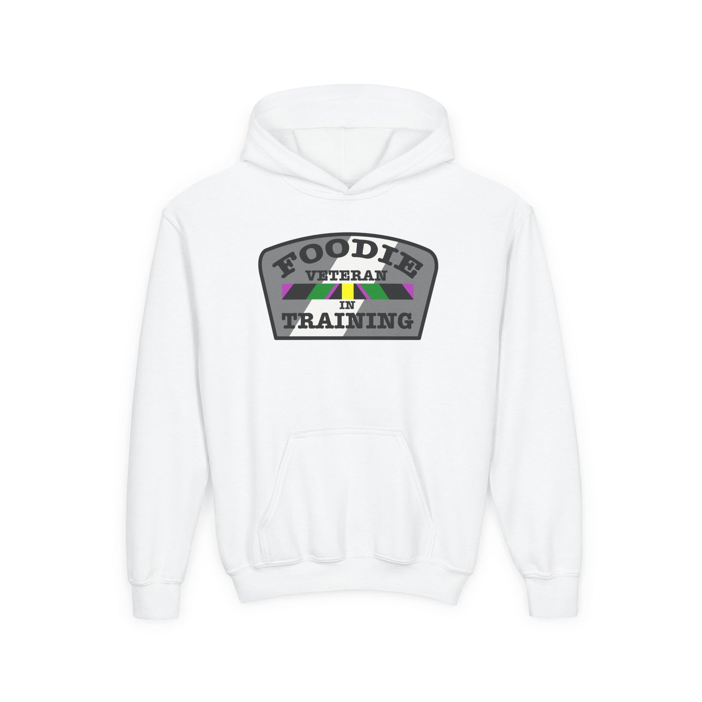 L.O.E.F Foodie Veteran In Training Youth Hoodie (Gray)