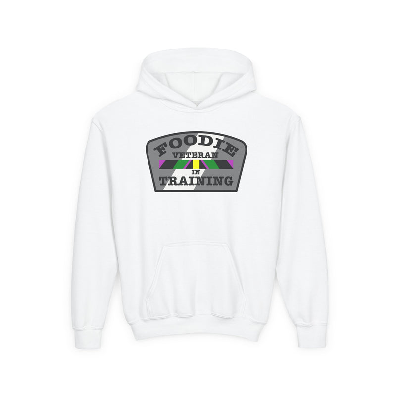 L.O.E.F Foodie Veteran In Training Youth Hoodie (Gray)