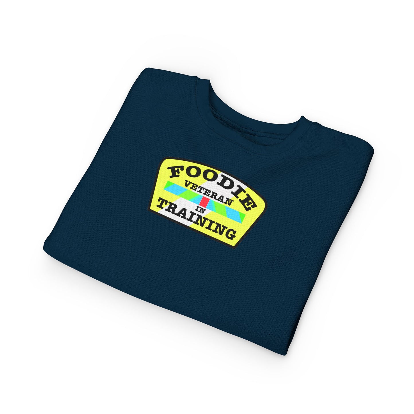 L.O.E.F Foodie Veteran In Training Toddler Sweatshirt (Black and Yellow)