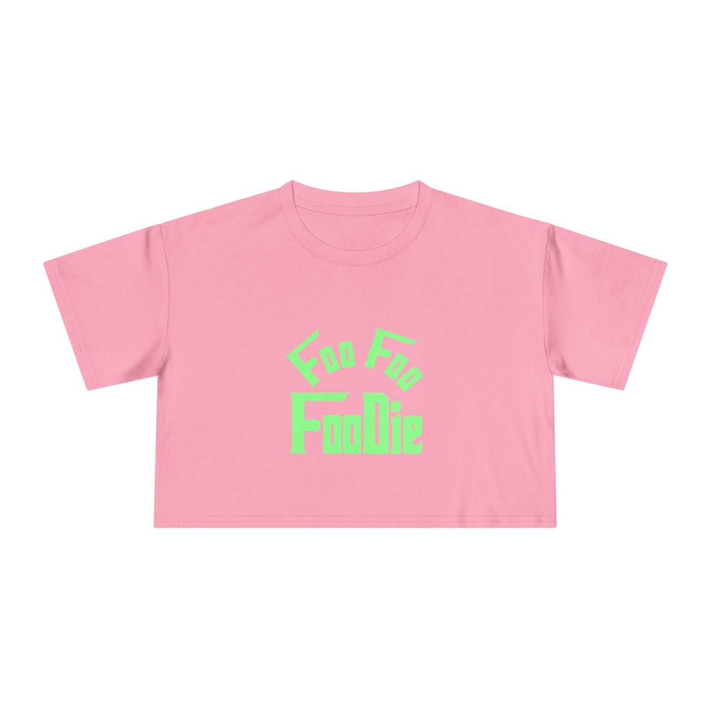 L.O.E.F FOO FOO FOODIE Women Crop Tee(Mint Green)