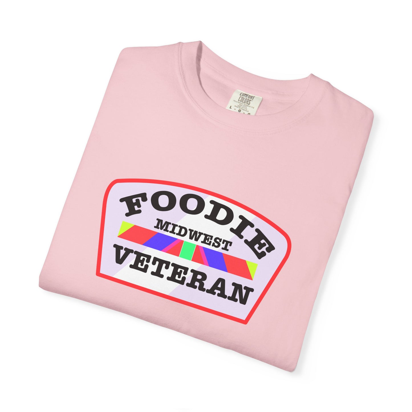 L.O.E.F Foodie Veteran MIDWEST Unisex Tee Shirt (Soft Pink)