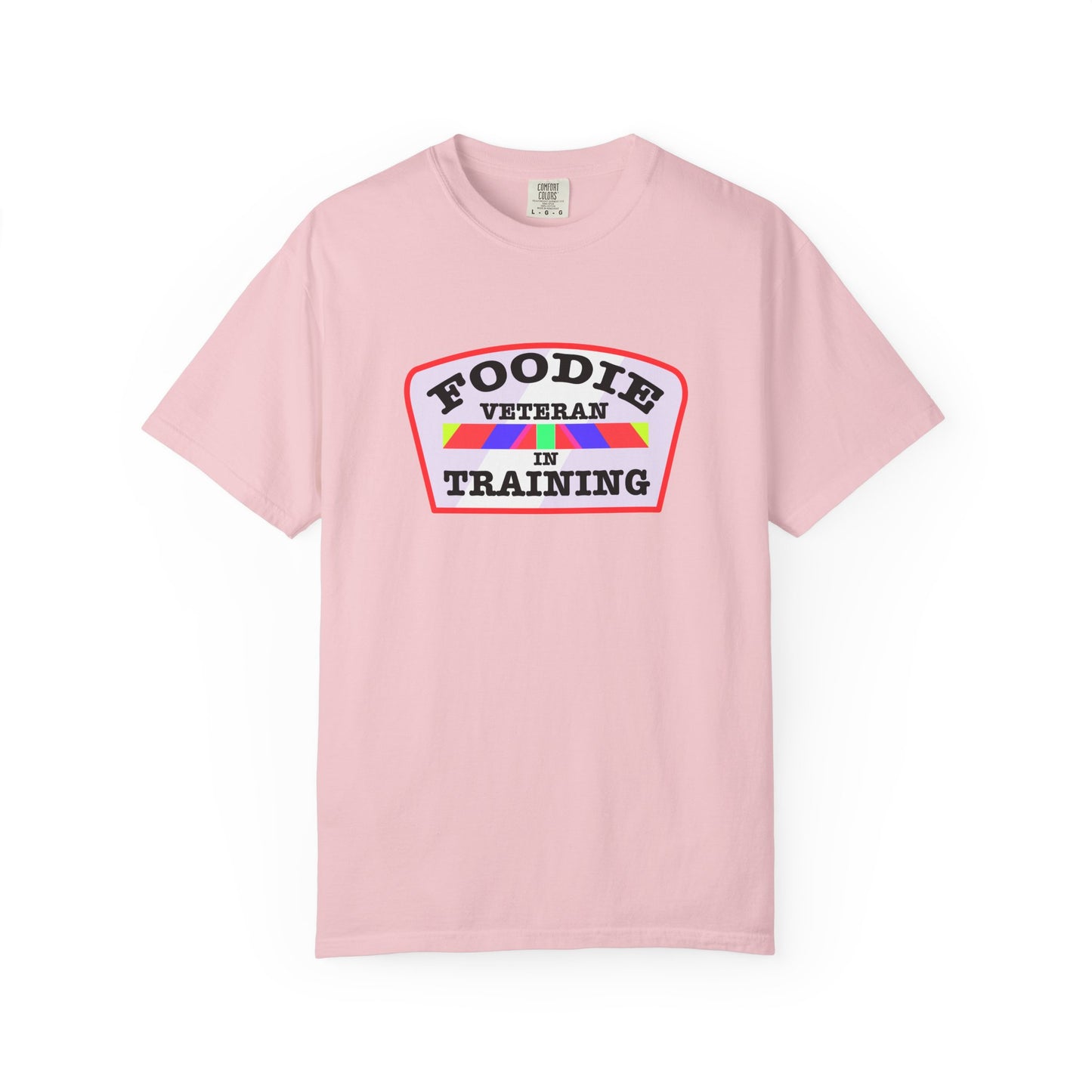 L.O.E.F Foodie Veteran IN TRAINING Unisex Tee Shirt (Soft Pink)