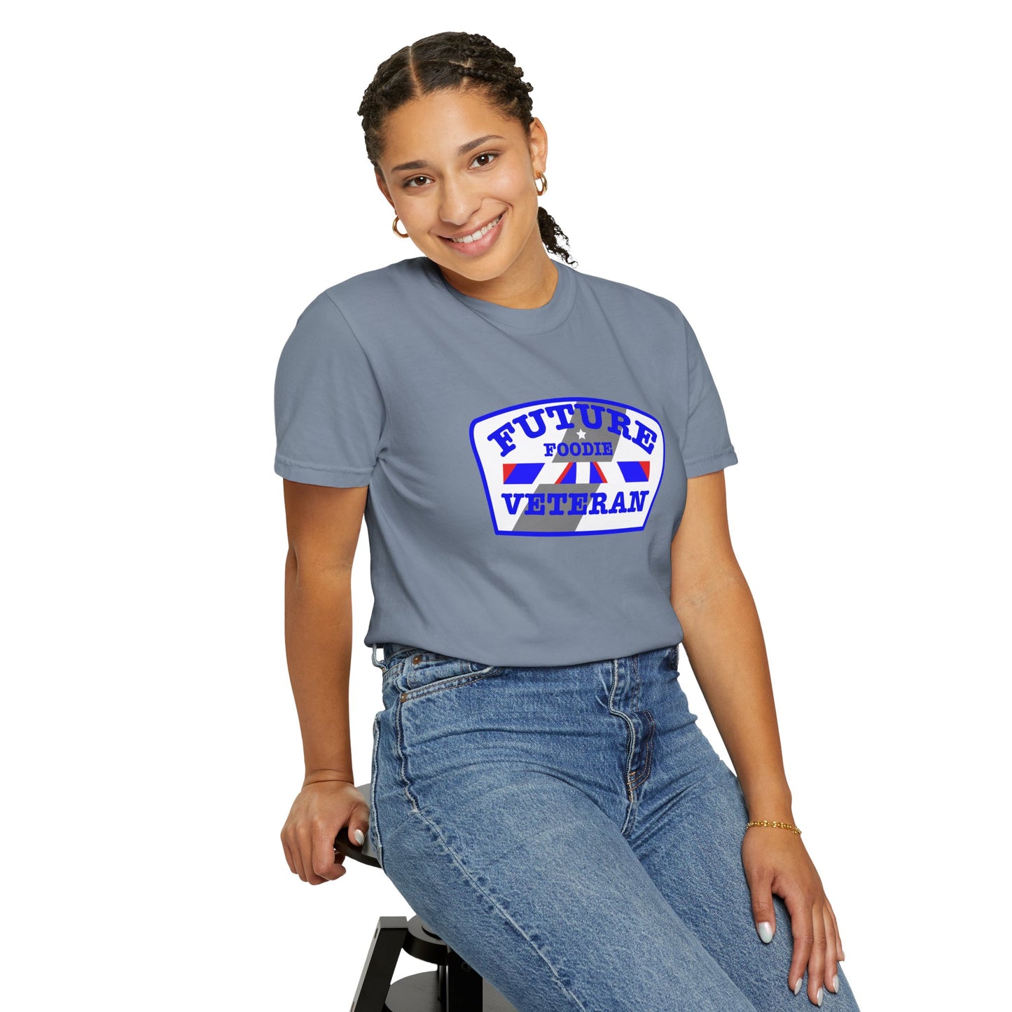 L.O.E.F Future Foodie Veteran Unisex Tee Shirt (Blue)