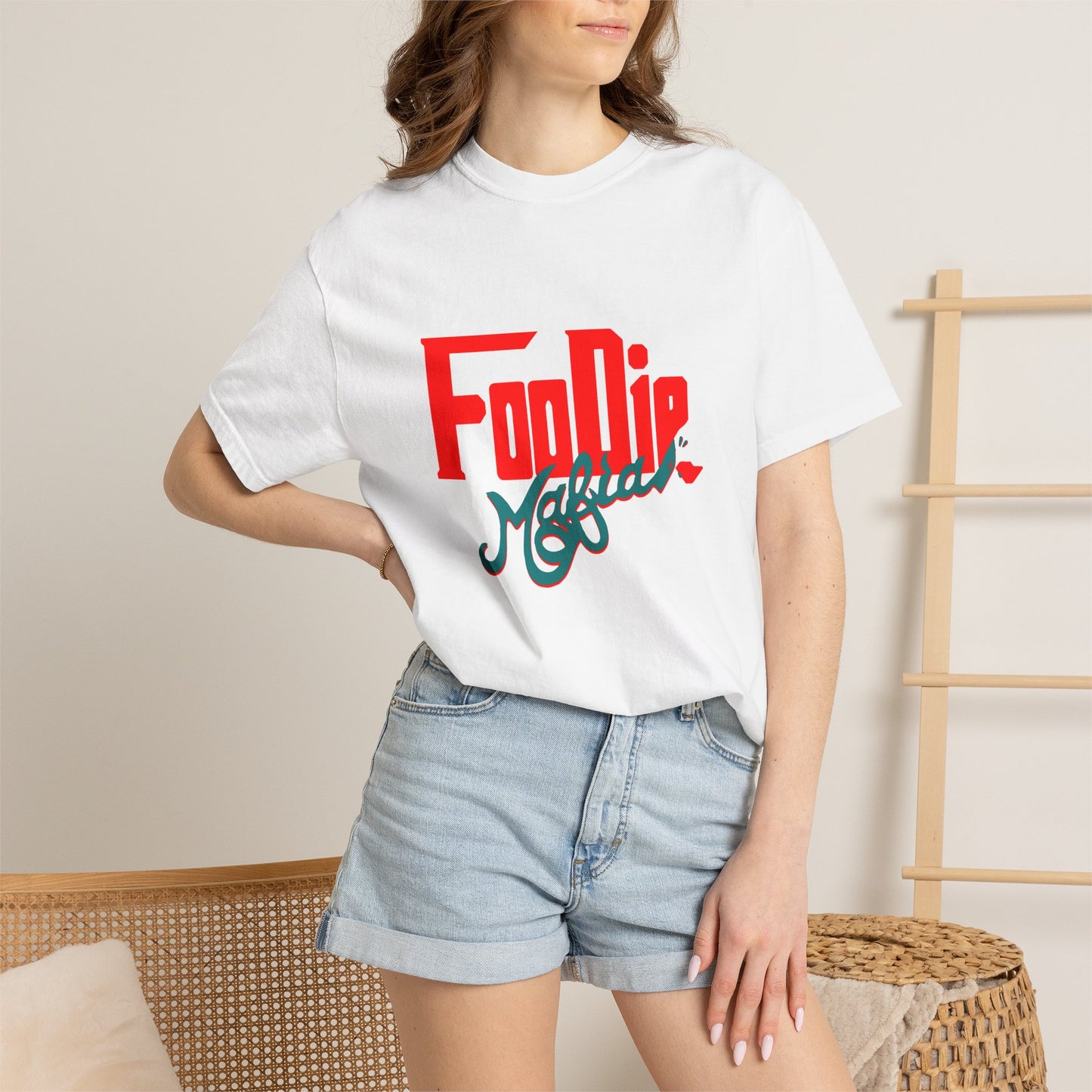 L.O.E.F Red Foodie Mafia Unisex Tee Shirt (Teal)