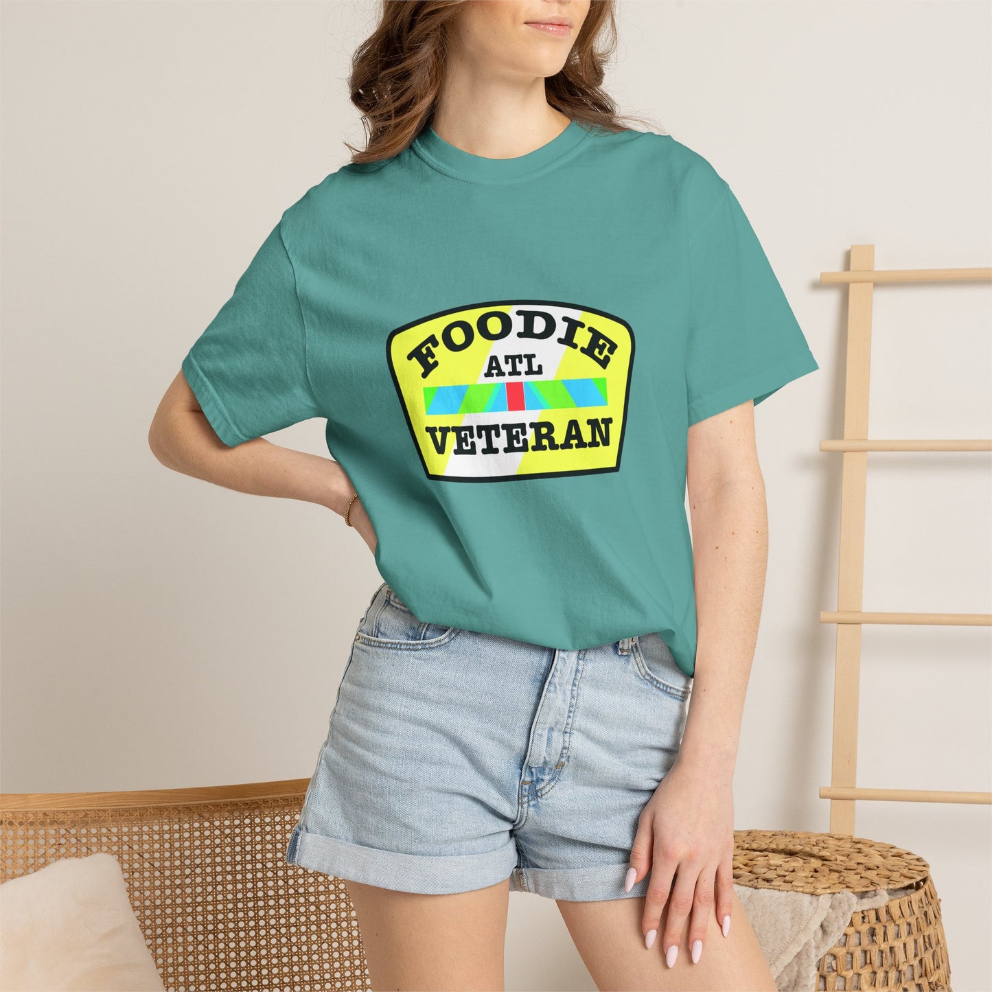 L.O.E.F Foodie Veteran ATL Unisex Tee Shirt (Yellow and Black)