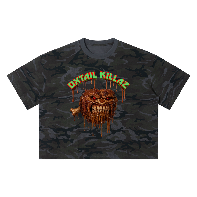 L.O.E.F. Life Oxtail Killaz Unisex Camo Boxy T-Shirt
