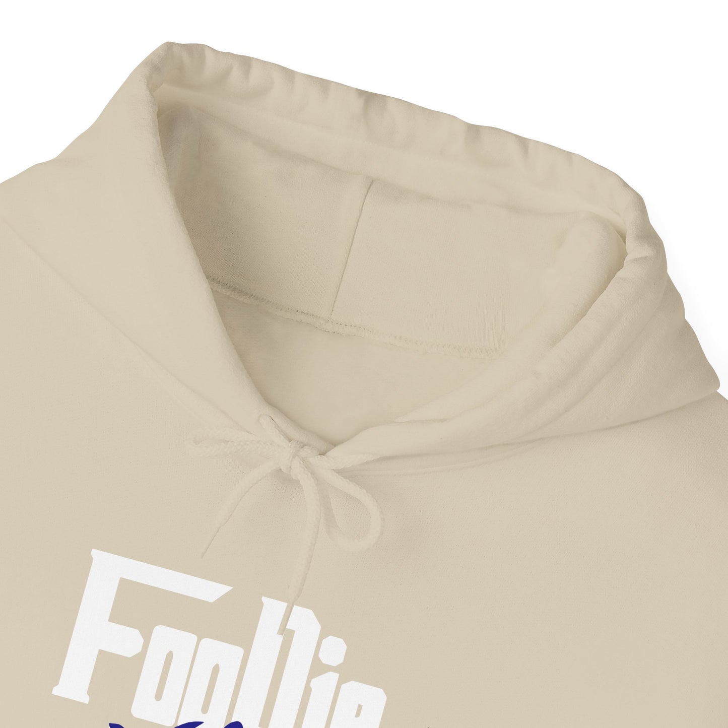 L.O.E.F White Foodie Mafia Unisex Hooded Sweatshirt (Dark Blue)