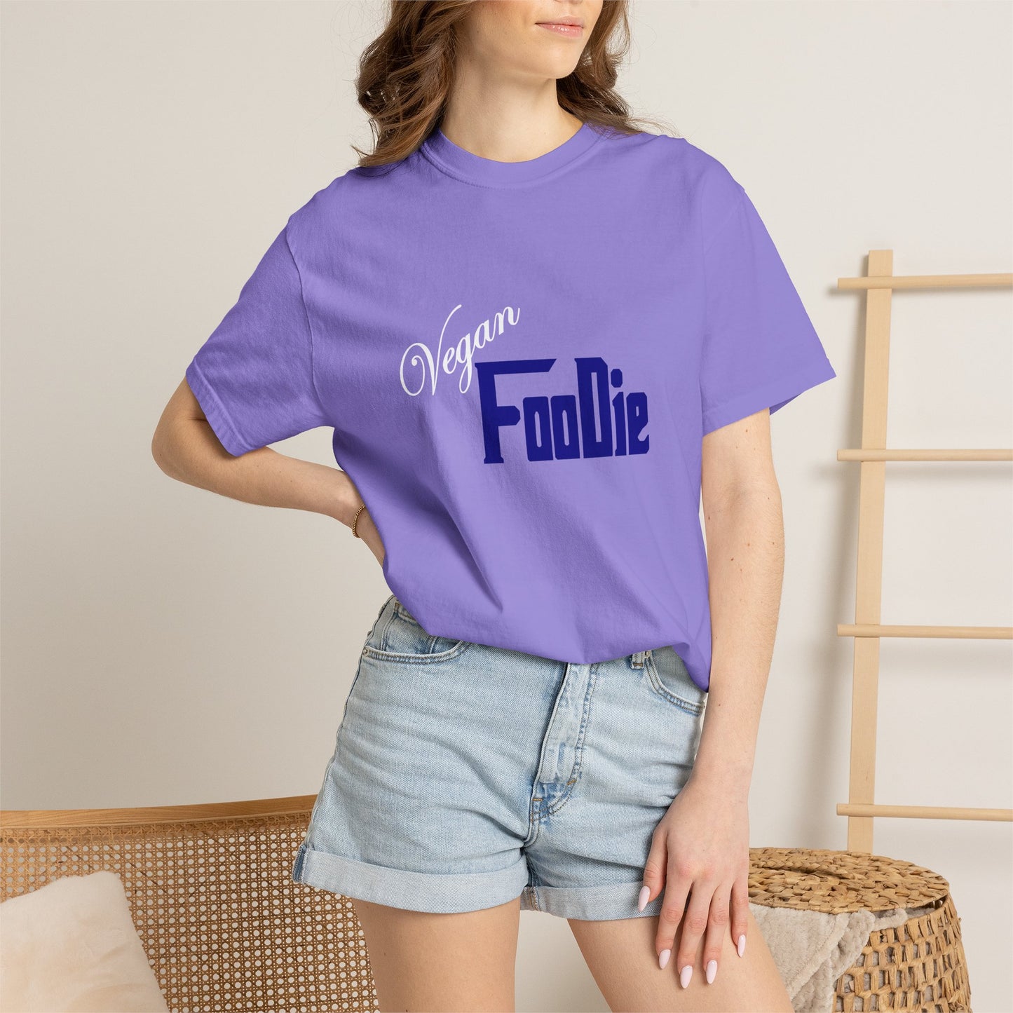 L.O.E.F Unisex Vegan Foodie Tee Shirt (Dark Blue)
