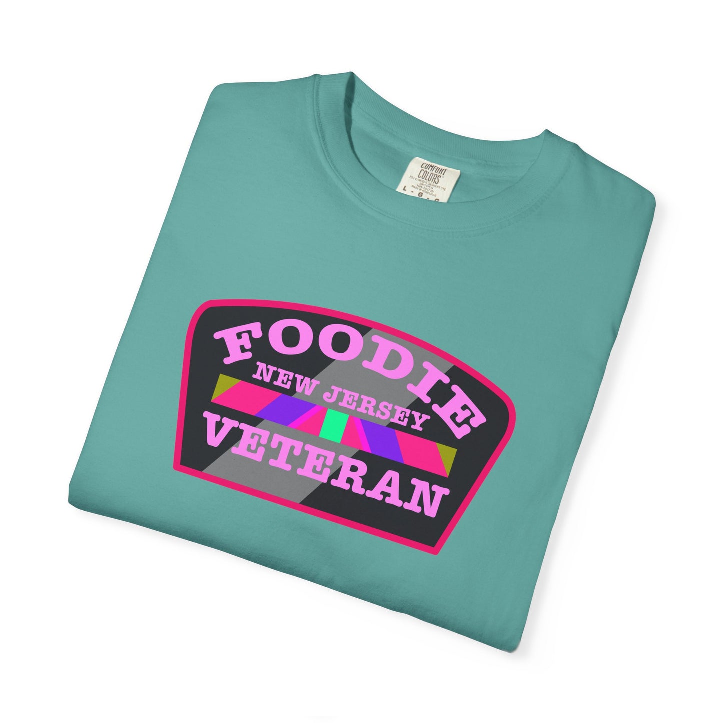 L.O.E.F Foodie Veteran NEW JERSEY Unisex Tee Shirt (Pink)
