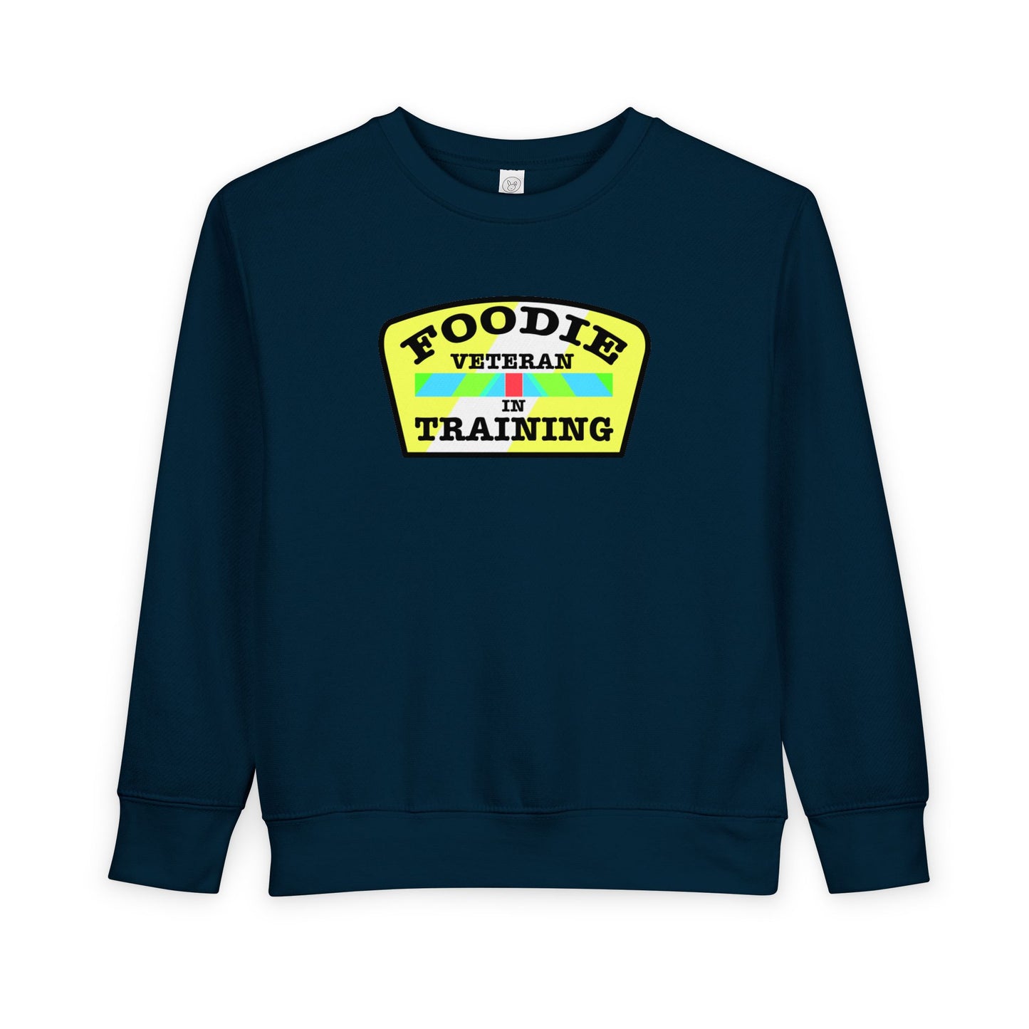 L.O.E.F Foodie Veteran In Training Toddler Sweatshirt (Black and Yellow)
