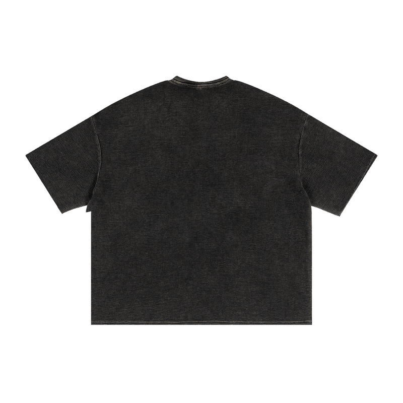 L.O.E.F Life Oxtail Mafia Textured Waffle Washed Boxy T-Shirt
