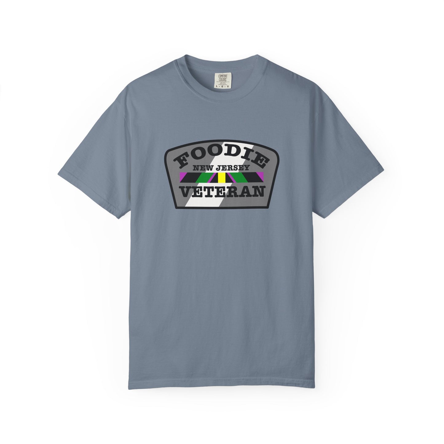 L.O.E.F Foodie Veteran New Jersey Unisex Tee Shirt (Gray)
