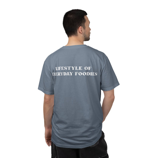 L.O.E.F LIFESTYLE OF EVERYDAY FOODIES Unisex Tee Shirt (White)