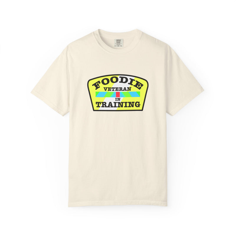 L.O.E.F Foodie Veteran IN TRAINING Unisex Tee Shirt (Yellow and Black)