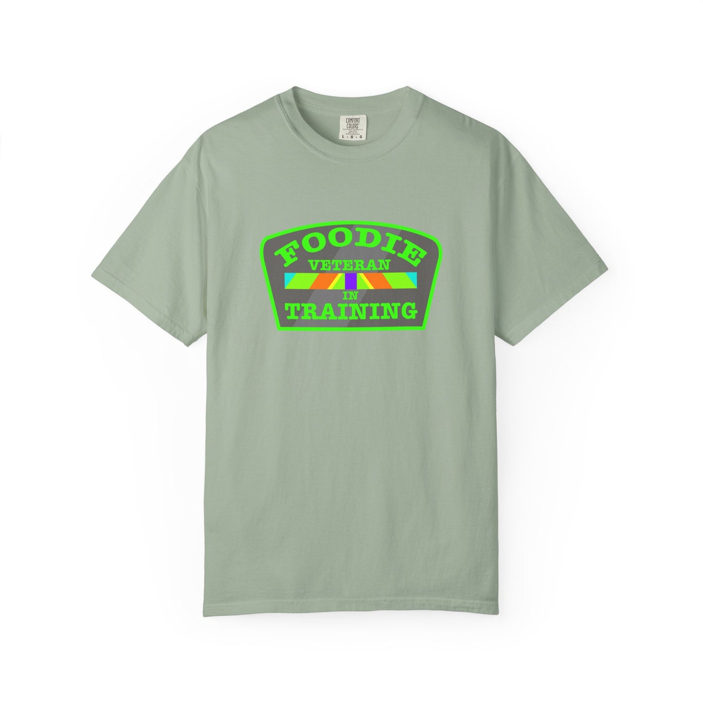 L.O.E.F Foodie Veteran IN TRAINING Unisex Tee Shirt (Neon Green)