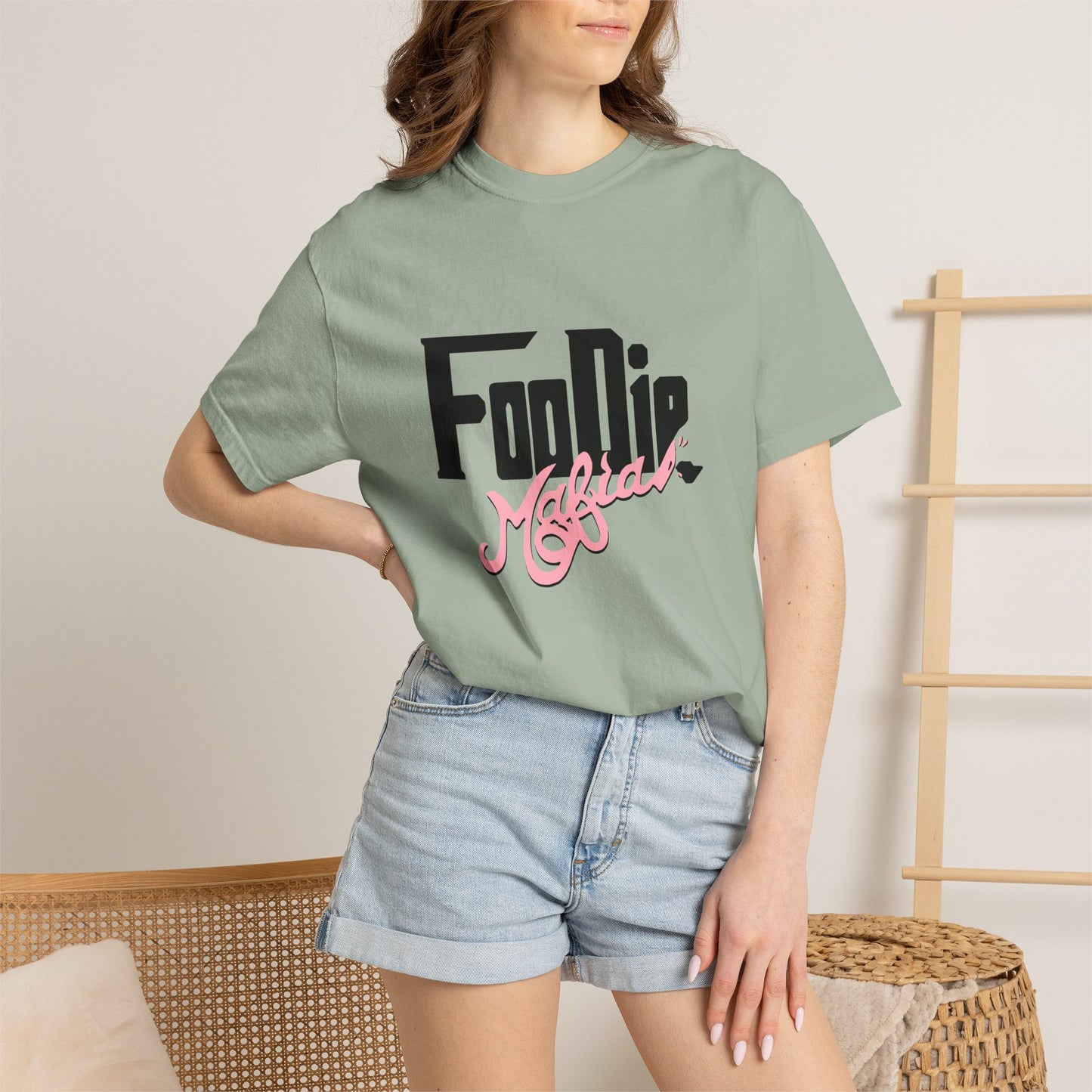 L.O.E.F Foodie Mafia Unisex Tee shirt (Soft Pink)