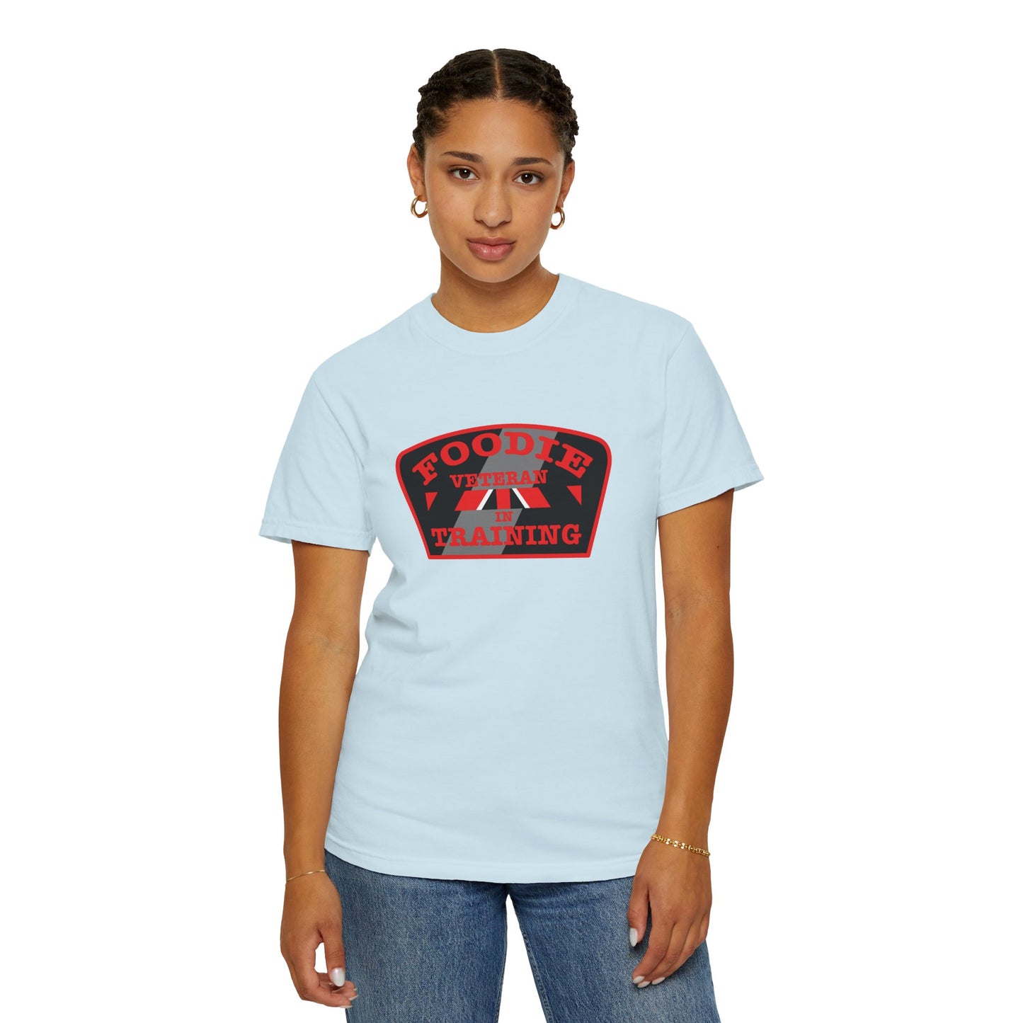 L.O.E.F Foodie Veteran IN TRAINING Unisex Tee Shirt (Red)