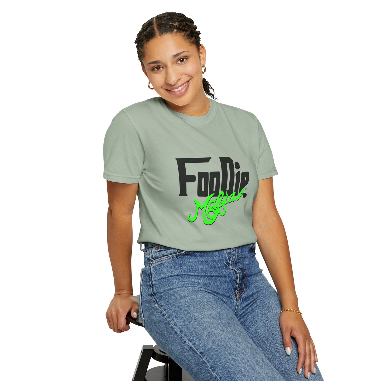 L.O.E.F Foodie Mafia Unisex Tee Shirt (Neon Green)